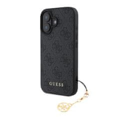 Guess Zadný kryt 4G Charm pre iPhone 16 Plus Tone on Tone Grey