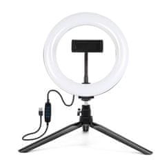 Puluz Tripod stolné kruhové LED svetlo 7.9'', čierne