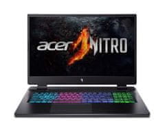 Acer Herní notebook 17,3 Nitro 17/AN17-42-R0NU/R7-8845HS/17,3&apos;&apos;/QHD/32GB/1TB SSD/RTX 4070/W11H/Black/2R (NH.QP9EC.001)