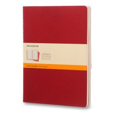 Moleskine Zošity Cahier XL, linajkový, 3 ks, červený