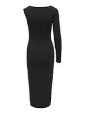 ONLY Dámske šaty ONLINA Standard Fit 15302675 Black/One Sleeve (Veľkosť S)