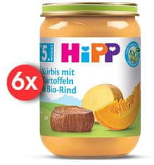 HiPP BIO Tekvica, zemiaky a hovädzie mäso 6 x 190 g