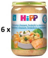 HiPP Cestoviny s lososom, brokolicou a smotanou 6 x 250 g