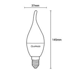 LUMILED 6x LED žiarovka E14 BA35 5W = 40W 470lm 4000K Neutrálna biela 180°