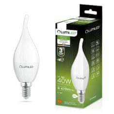 LUMILED 6x LED žiarovka E14 BA35 5W = 40W 470lm 4000K Neutrálna biela 180°