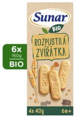 Sunar BIO sušenky Rozpustilá zvířátka 6 x 160 g