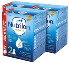 Nutrilon 2 Advanced pokračovací kojenecké mléko, 3 x 1 kg