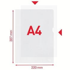 Esselte Dosky "L" "Standard", matný, A4, 85 mikrónov, pomarančový povrch, 54852