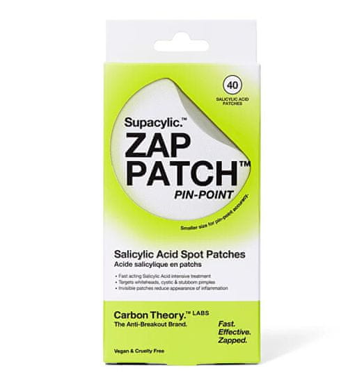 Carbon Theory Náplasti na akné Supacylic. Zap Patch Pin-Point (Salicylic Acid Spot Patches) 40 ks