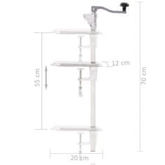 Vidaxl Otvárač na konzervy strieborný 70 cm hliník a nehrdzavejúca oceľ