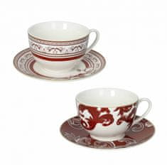 AB LINE 51082BD Šálky na čaj s podšálkou Royal Red, set 2 ks