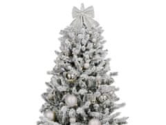 LAALU Zdobený umelý vianočný stromček so 73 ozdobami SILVER CHRISTMAS 150 cm stromček so stojanom a vianočnými ozdobami