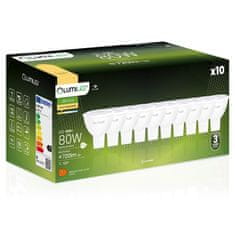 LUMILED 10x LED žiarovka GU5.3 MR16 8W = 80W 720lm 3000K Teplá biela 120° 12V