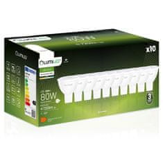 LUMILED 10x LED žiarovka GU5.3 MR16 8W = 80W 720lm 4000K Neutrálna biela 120° 12V