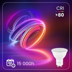 LUMILED 10x LED žiarovka GU10 6W = 50W 580lm 3000K Teplá biela NASTAVITEĽNÁ 24° 36° 60°