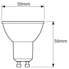 LUMILED 10x LED žiarovka GU10 6W = 50W 580lm 4000K Neutrálna biela NASTAVITEĽNÁ 24° 36° 60°