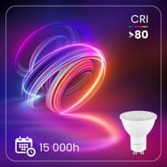 LUMILED 10x LED žiarovka GU10 6W = 50W 580lm 4000K Neutrálna biela NASTAVITEĽNÁ 24° 36° 60°