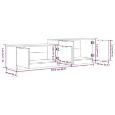 Vidaxl TV skrinka sivý dub sonoma 158,5x36x45 cm spracované drevo