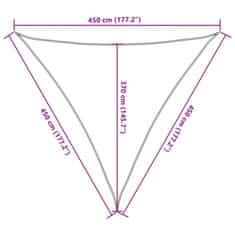 Vidaxl Tieniaca plachta 160 g/m² antracitová 4,5x4,5x4,5 m HDPE