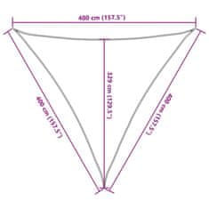 Vidaxl Tieniaca plachta 160 g/m² hnedá 4x4x4 m HDPE