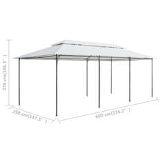 Vidaxl Altánok 600x298x270 cm, biely 180g/m²