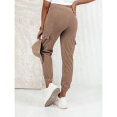 Dstreet Dámske pruhované nohavice CHICCORD camel UY2175 uy2175 L-XL