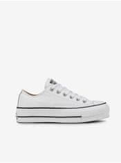 Converse Converse biele kožené tenisky na platforme Chuck Taylor All Star Lift 37 1/2