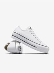 Converse Converse biele kožené tenisky na platforme Chuck Taylor All Star Lift 37 1/2