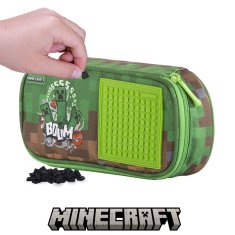 Pixie Crew MINECRAFT študentský peračník zeleno-hnedý