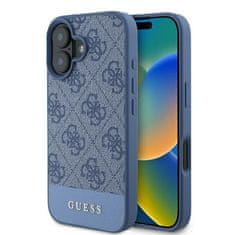 Guess Zadný kryt 4G Bottom Stripe GUHCP16SG4GLBL pre iPhone 16 blue