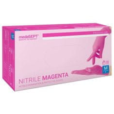 medaSEPT Rukavice jednorazové nitrilové nepudrované magenta, M