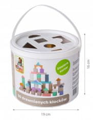 EcoToys Drevené kocky Eco Toys 50 ks