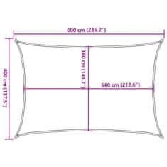 Vidaxl Tieniaca plachta 160 g/m² obdĺžniková modrá 4x6 m HDPE