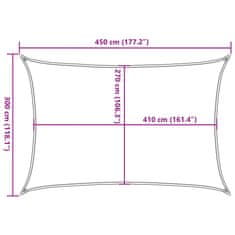 Vidaxl Tieniaca plachta 160 g/m² hnedá 3x4,5 m HDPE