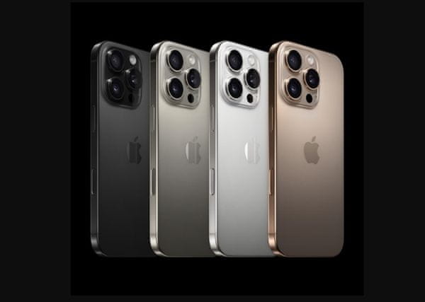 Apple iPhone 16 Pro Max, supervýkonný procesor, strojové učení, A18 Pro, velký displej, trojitý zadní ultraširokoúhlý fotoaparát, přední fotoaparát, 48 Mpx, 12 Mpx, IP68, voděodolný, Face ID, Dolby Atmos