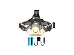 Pronett XSM1766 Čelovka LED ZOOM 3 x LED T6 CREE