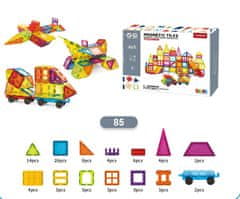 Magnetic Tiles Magnetická stavebnica Dream Builder 85ks sada - Magnetic Tiles