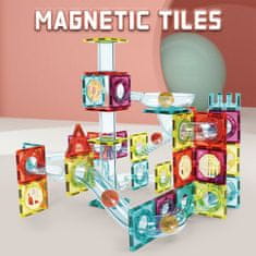 Magnetic Tiles Magnetická stavebnica Marble Roller II 56ks sada - Magnetic Tiles