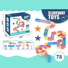 CAB Toys Slideway - Vodná šmýkačka pre deti do vane 78 dielna