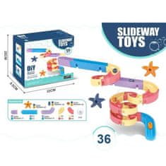 CAB Toys Slideway - Vodná šmýkačka pre deti do vane 36 dielna