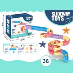 CAB Toys Slideway - Vodná šmýkačka pre deti do vane 36 dielna