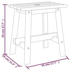 Vidaxl Podnožka 45x29x45 cm obdĺžniková masívna akácia