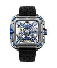 Ciga Design Náramkové hodinky X-Series Titanium Mechanical Skeleton Silver-Blue