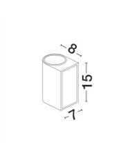 Nova Luce NOVA LUCE vonkajšie nástenné svietidlo NERO tmavo šedý hliník sklenený difúzor GU10 2x7W 220-240V IP54 bez žiarovky svetlo hore a dole 710022