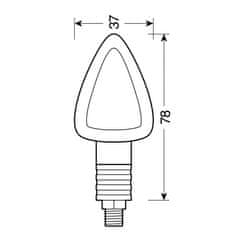 LAMPA FOCAL moto smerovky čierne 2ks