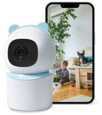 Immax NEO LITE SMART Security vnútorná kamera BABY, 355 ° 50 °, P / T, Wi-Fi, 4MP, modrá, TUYA