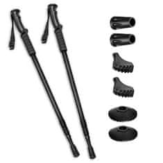 MG Nordic Walking trekingové palice 63-130 cm, čierne