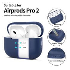 Tech-protect Silicone puzdro na Apple AirPods Pro 1 / 2, tmavomodré