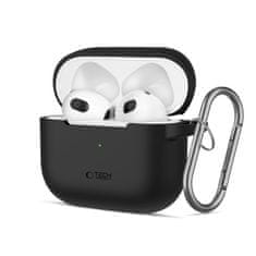 Tech-protect Silicone Hook puzdro na Apple AirPods 3, čierne