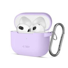 Tech-protect Silicone Hook puzdro na Apple AirPods 3, fialové